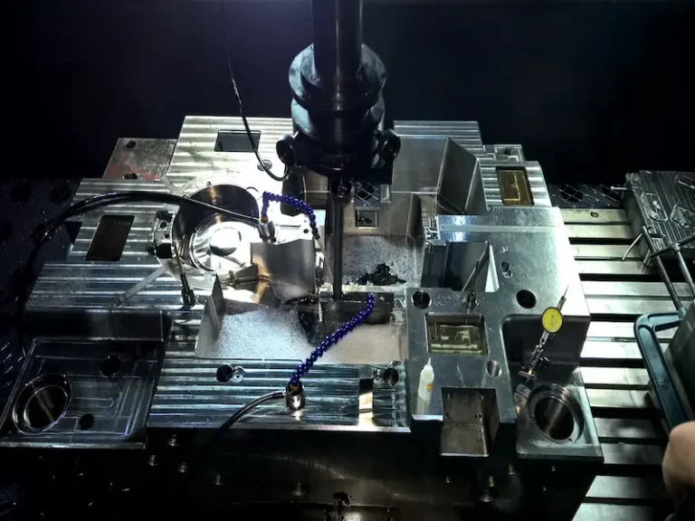 Prototype mold with sample plastic parts for product development