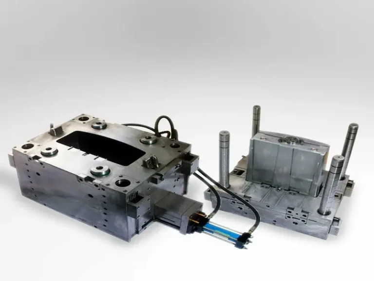Warm extrusion mold and punch being preheated before metal forming production