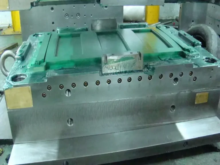 Gas-assisted injection molding process with nitrogen creating hollow channels inside a plastic part