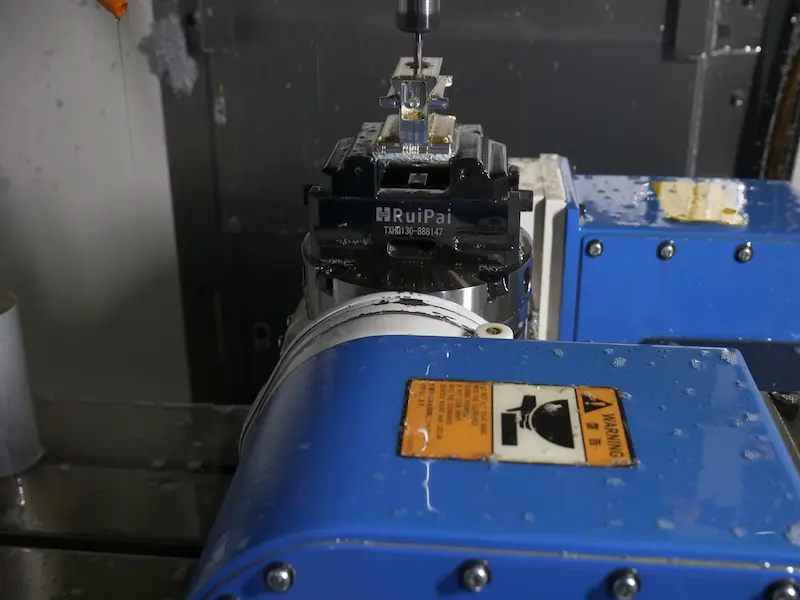 Precision die casting mold components after nitriding and surface treatment for improved wear resistance