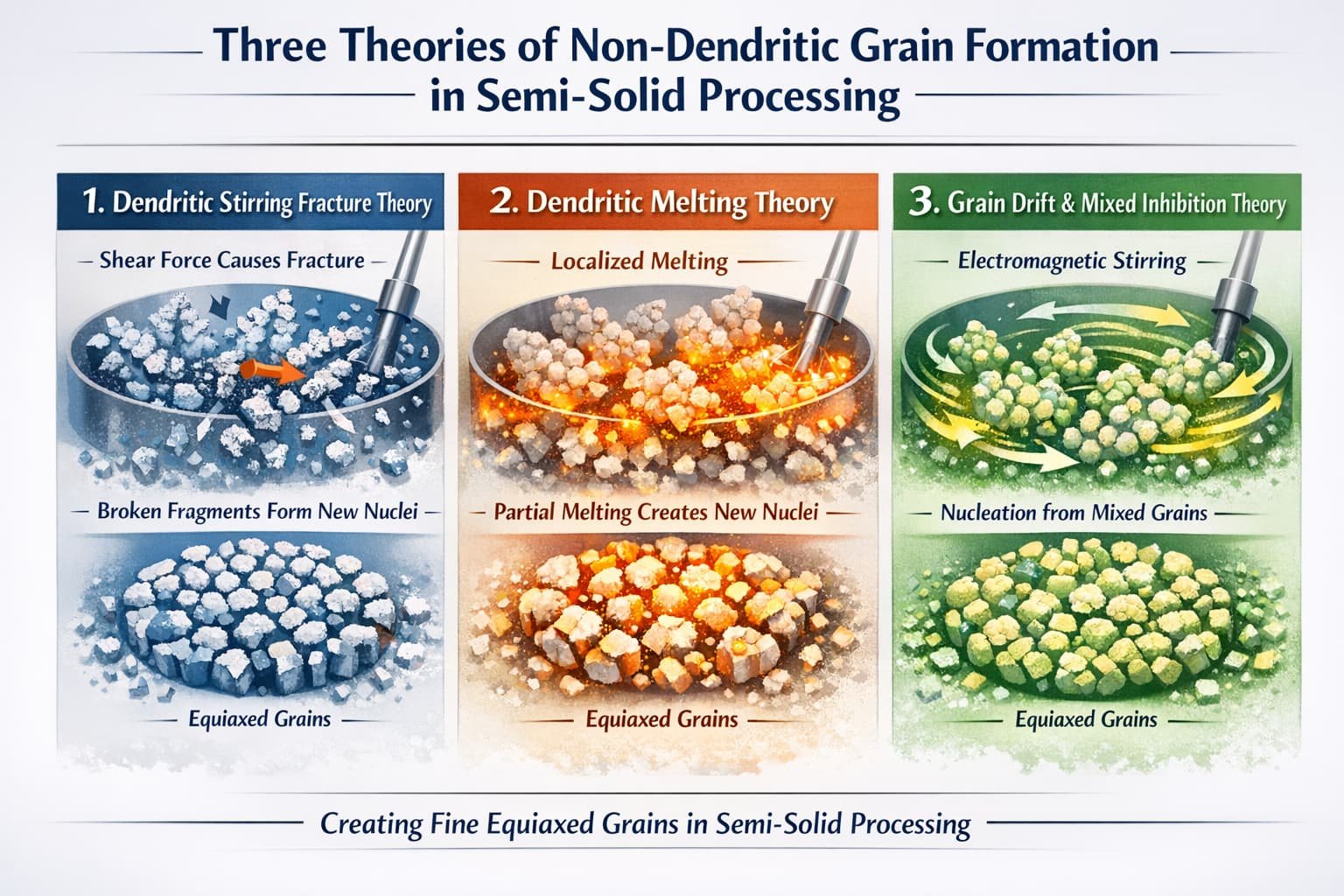 Three Theories of Non-Dendritic Grain Formation in Semi-Solid ...