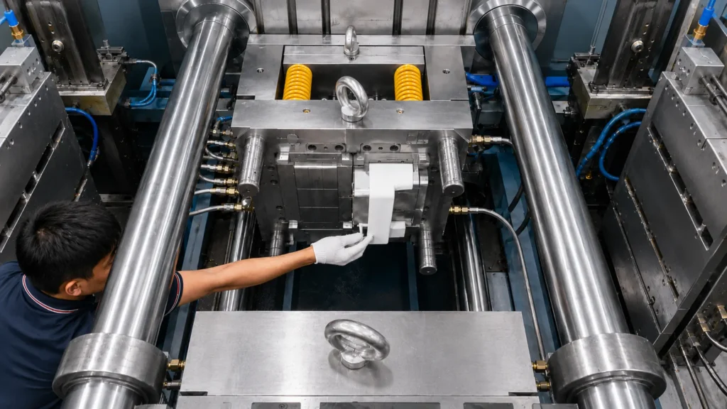 Mold design engineering connected with machining, mold assembly, and production requirements