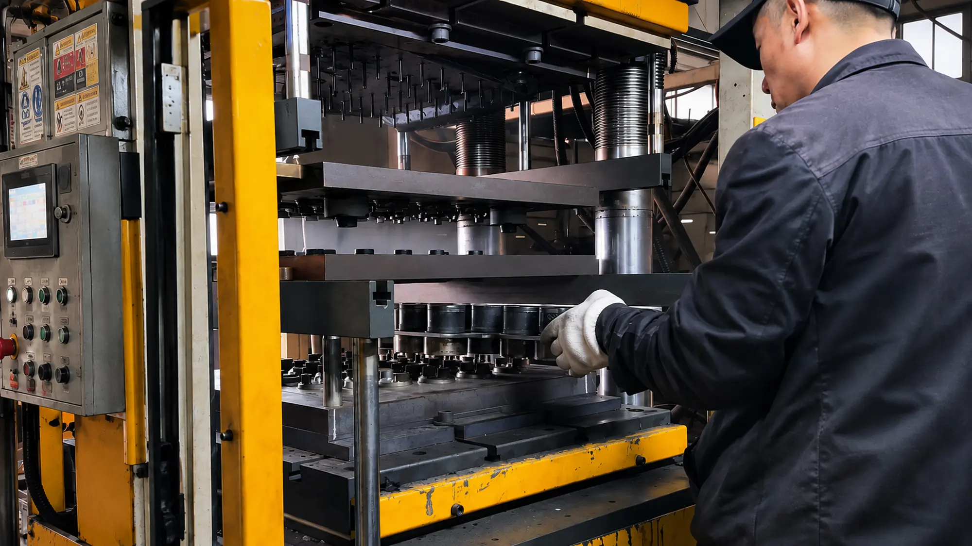 High Consistency Rubber injection molding equipment producing solid silicone and rubber parts for repeat production