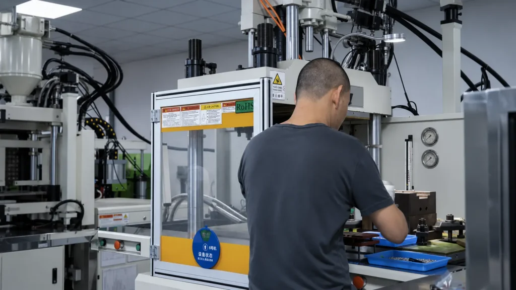 Liquid Silicone Rubber injection molding system producing precision seals, keypads, grommets, and thin-wall silicone components